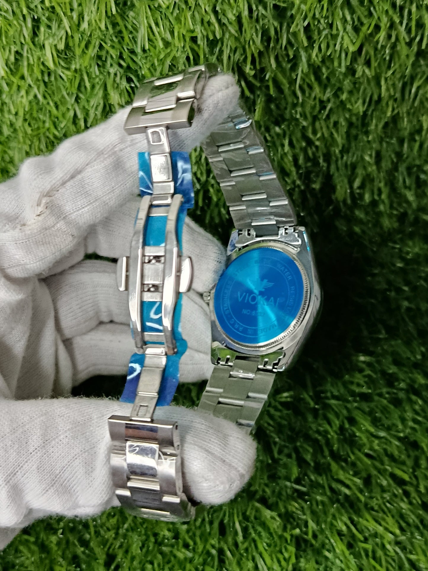 Viokai Silver Metal Premium Analog Wristwatch